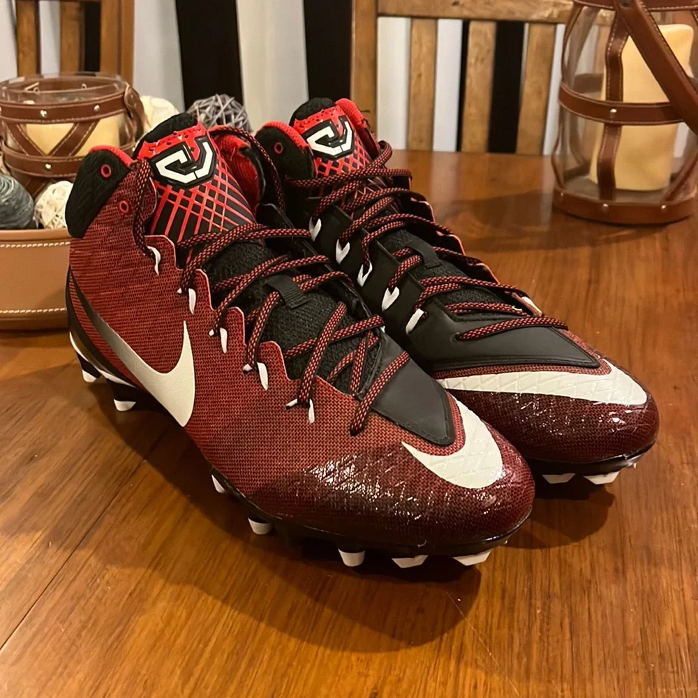 Nike CJ3 Pro TD Football Cleats shoes 723976 610 Calvin Johnson Megatron size 14